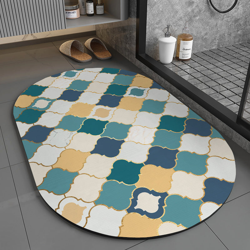 Retro Non-Slip Bath Mat with Quick-Dry Technology