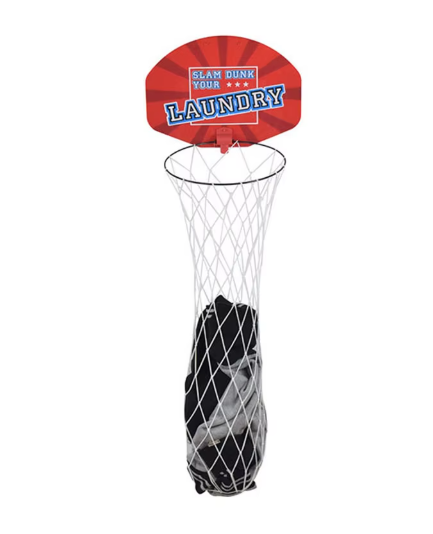Wall-Mounted Basketball Hoop Hamper