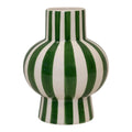 Green And White Ceramic Round Vase