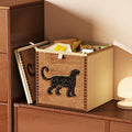 Mid-Century Oxford Fabric Storage Box Cube Organizer Retro Foldable Clothing Drawer Closet Container for Home Organization