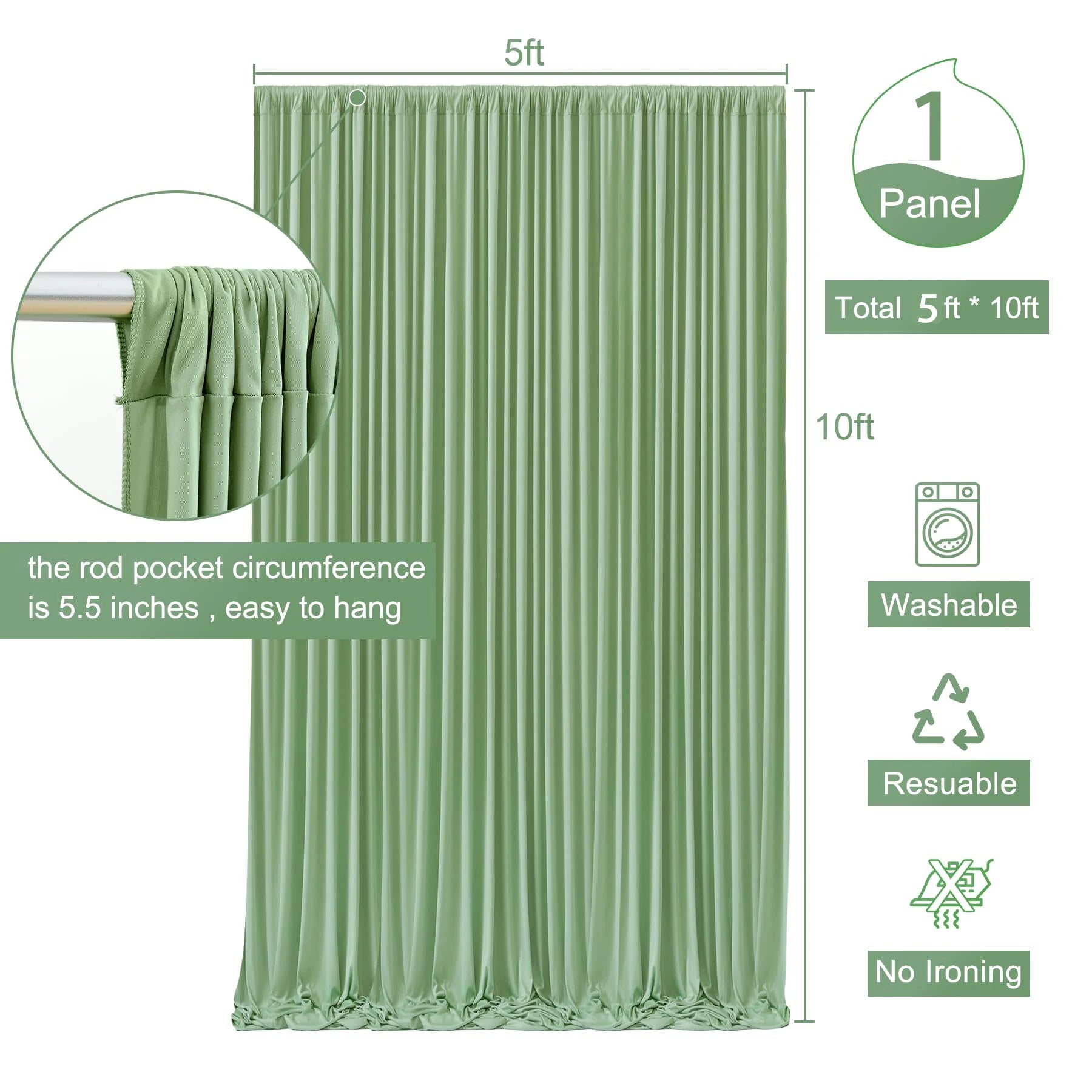 White Backdrop Curtains for Parties - White Wedding Backdrop for Baby Shower Birthday Photo Home Party Curtains Backdrop 1 Panel