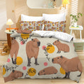 Animal Cartoon Digital Print Bedding Set for Two