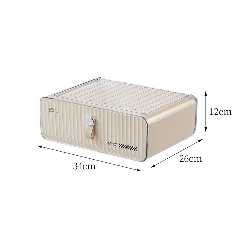 Drawer Underwear Organizer 3-in-1 Bra Panty Sorter with Dividers, Closet Storage Box for Socks Clothes Home Organization