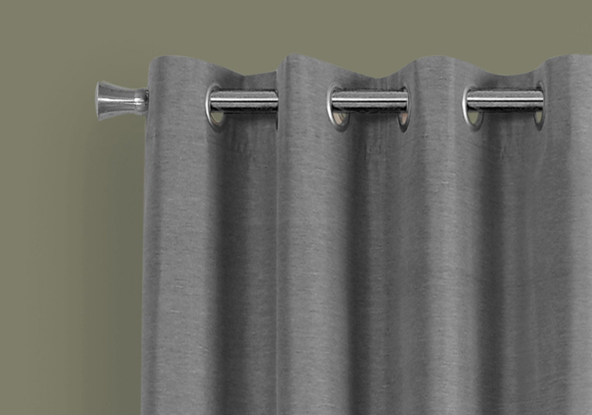 2 Pieces Set, Curtain Panel, Room Darkening, Grommet, Contemporary & Modern