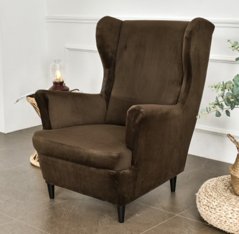 IKEA STRANDMON Wing Chair Velvet Cover Set