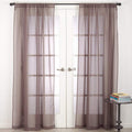 Fennco Styles Elegant Sheer Home Décor Rod Pocket Window Curtain Single 1 Panel for Bedroom, Living Room, Patio Door Backing Sliding Glass Door Drape, 54 Inches W x 108 Inches L, Chocolate