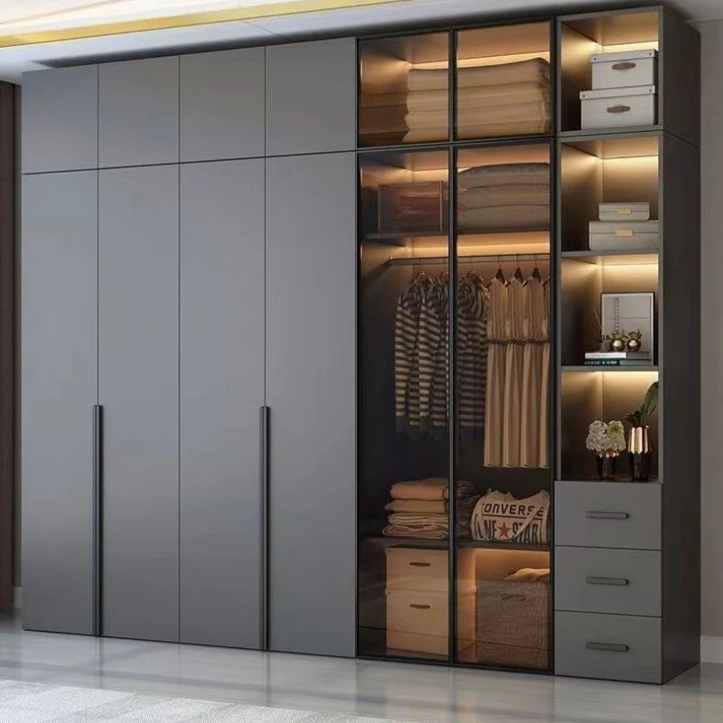 King Size Modern Wardrobe Women Luxury Drawer Shelf Organizer Wardrobe Organization Closet Szafy Do Sypialnihotel Furniture