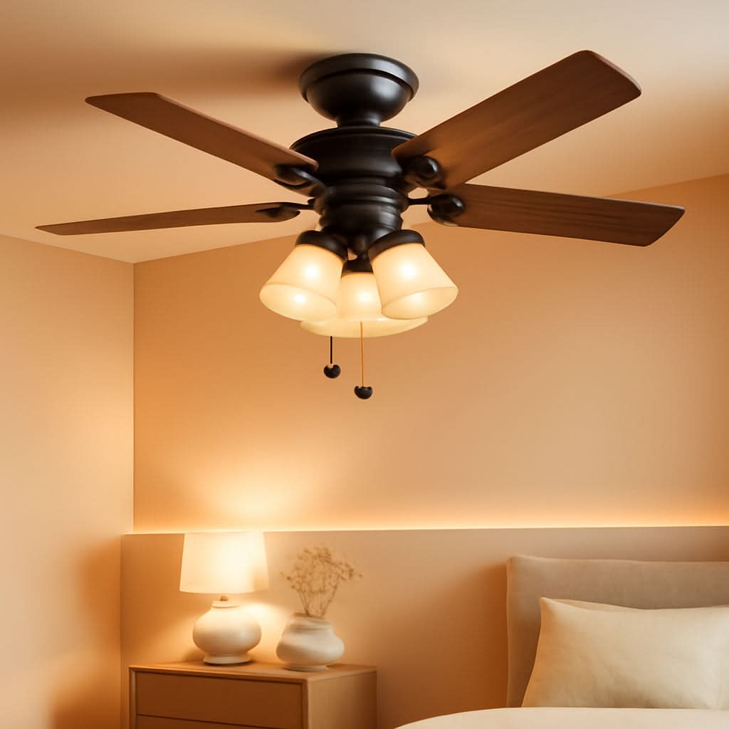 52-Inch Oil-Rubbed Bronze Ceiling Fan With LED Light