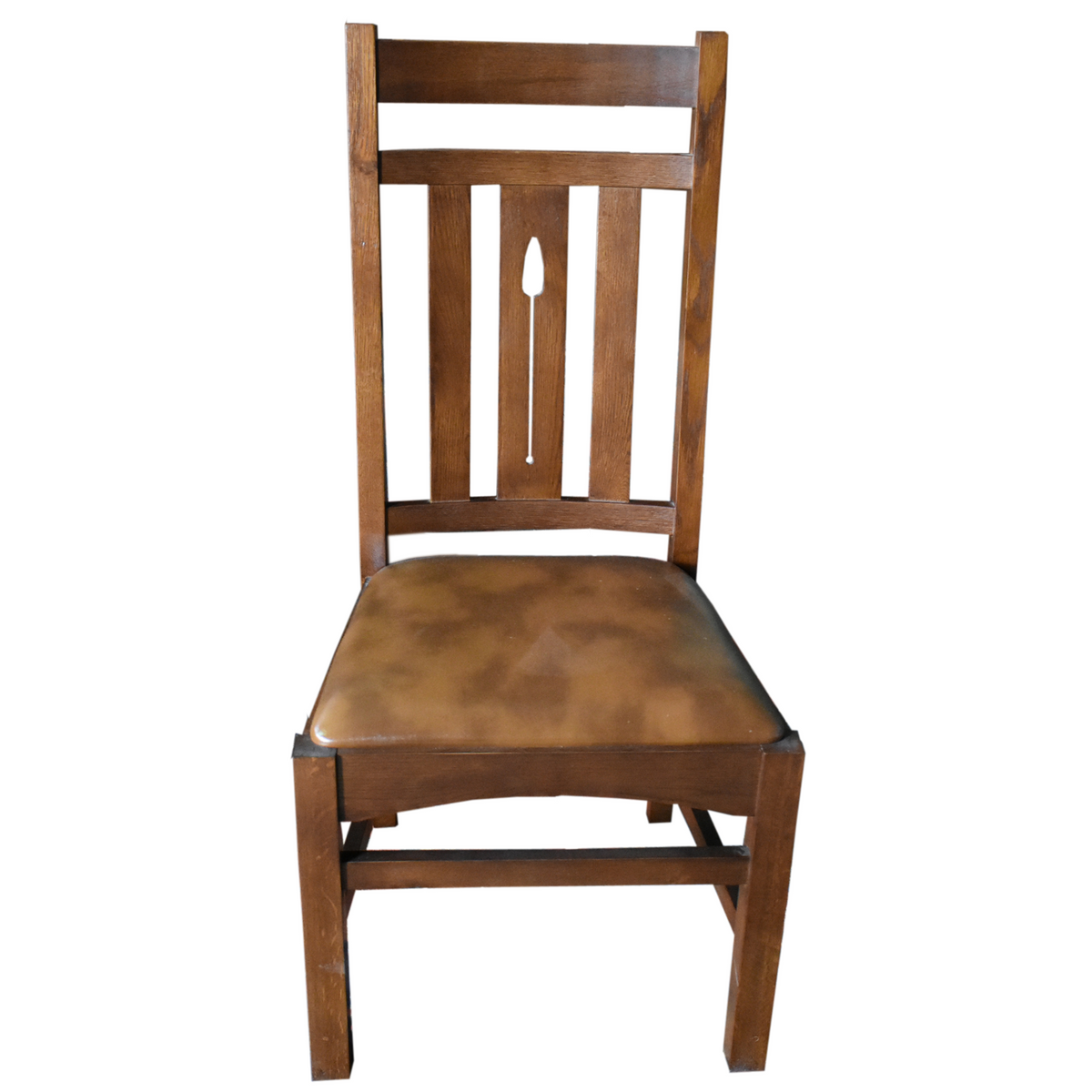 Mission Quarter Sawn Oak 2 Leaf Round Dining Table Set w/ 6 Chairs