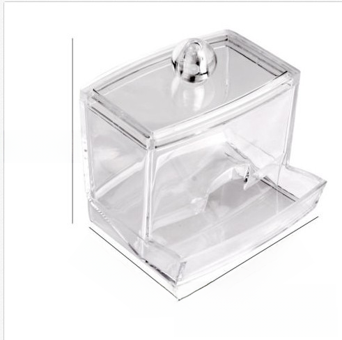 Transparent Acrylic Cotton Swab and Makeup Storage Box