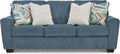 Blue Queen Stainresistant Memory Foam Sleeper Sofa