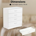 White 4 Drawer Dresser Contemporary Bedroom Storage