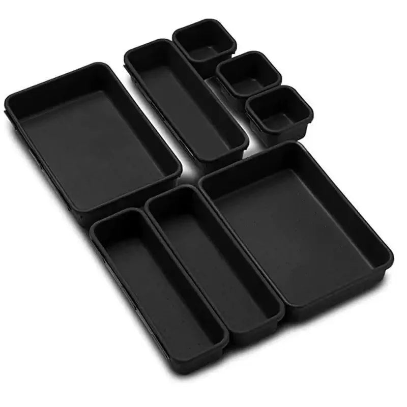 8Pcs Set Home Drawer Organizer Box Trays Storage for Office Kitchen Bathroom Closet Jewelry Makeup Desk Organization
