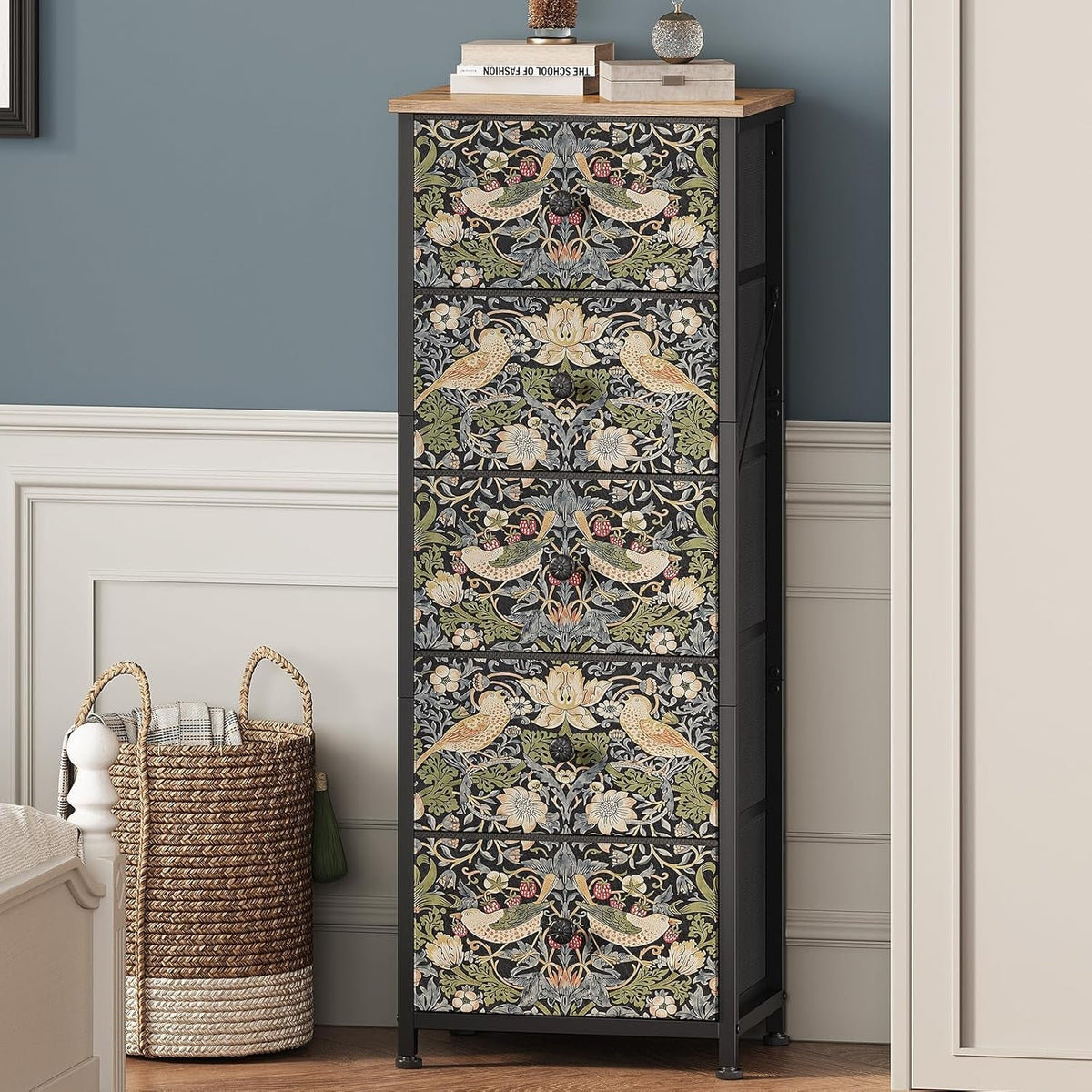 Brown Five Drawer Dresser For Bedroom Organization