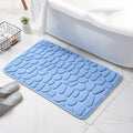 Cobblestone Embossed Bathroom Mat Non-slip Memory Foam Pad