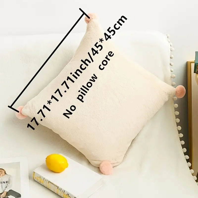 Nordic Style Solid Color Throw Pillow Case 17.7in