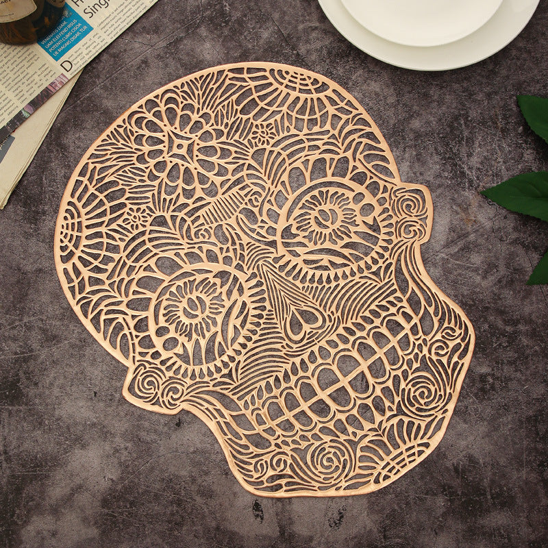 Skull Hollow PVC Placemat - Non-slip & Washable Decor