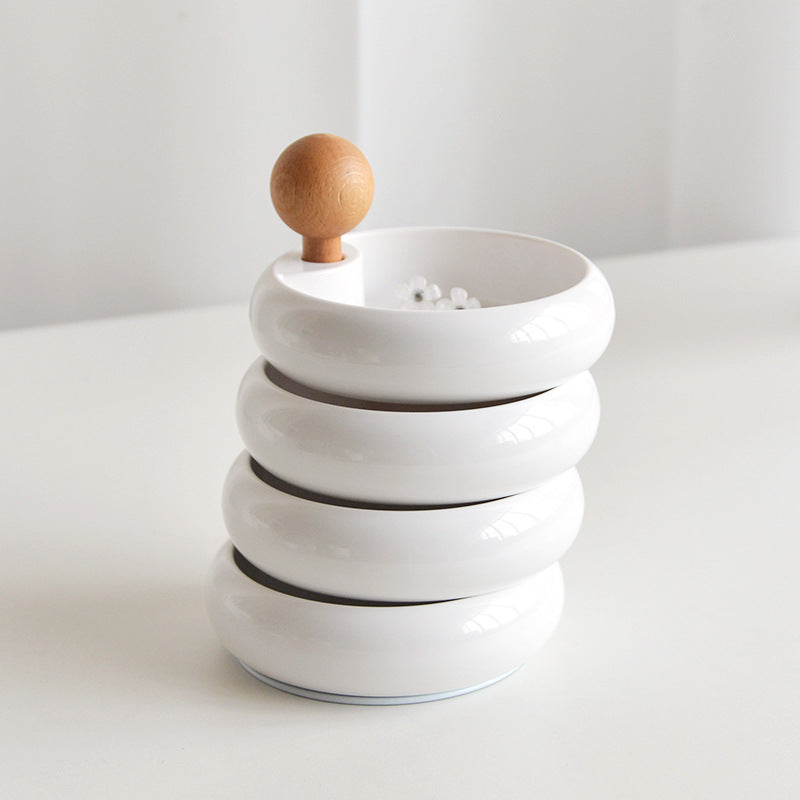 Creative Wooden Jewelry Organizer - Multi-layer Rotating Box
