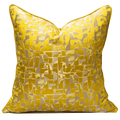 Golden Geometric Square Pillowcase for Home Decor