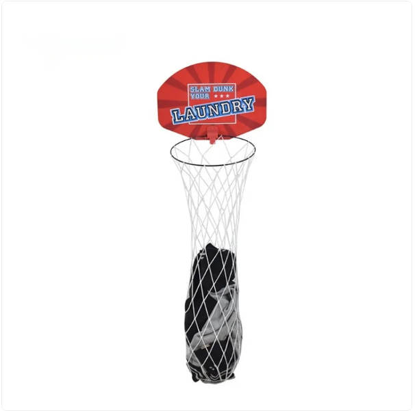 Wall-Mounted Basketball Hoop Hamper