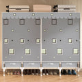 Portable Wardrobe clothes Closet Hanging Organization Metal Frame 5 Storage Compartments 3 Hanging Rods 4 Drawers shoe rack