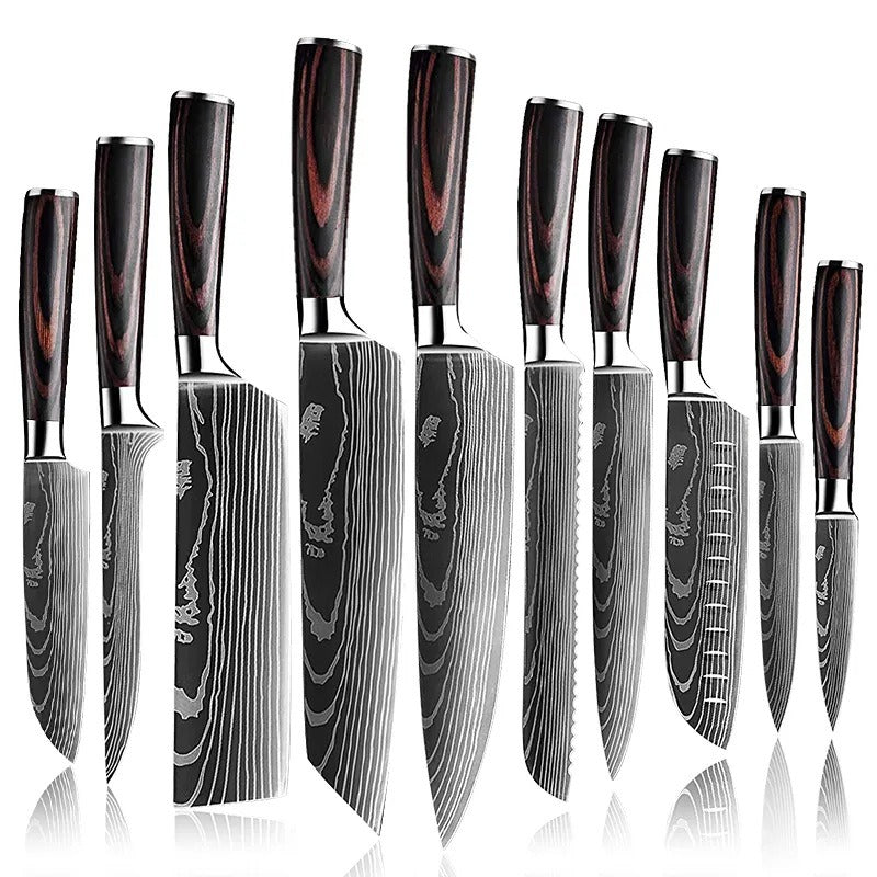 Chef's Knife Laser Pattern Western Cuisine Chef's Knife