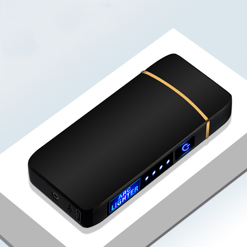 Fingerprint touch sensing lighter, high-end internet celebrity electronic USB windproof pulse arc lighter, creative personality