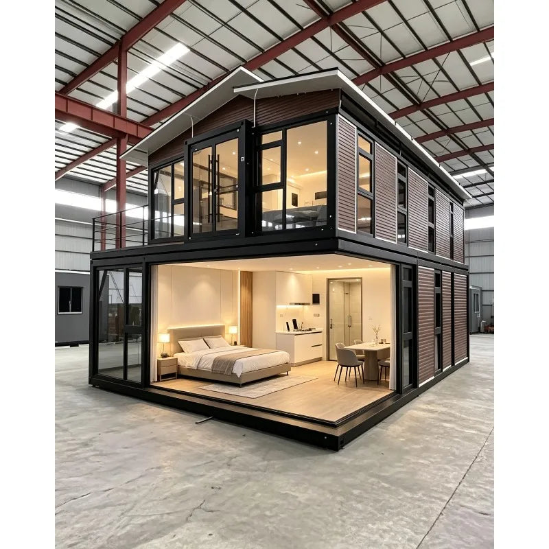 Luxury Tiny Home Expandable Container Houses 2 3 Bedroom Wooden Prefabricated House Garden Rooms 20ft 40ft Prefab Mobile House