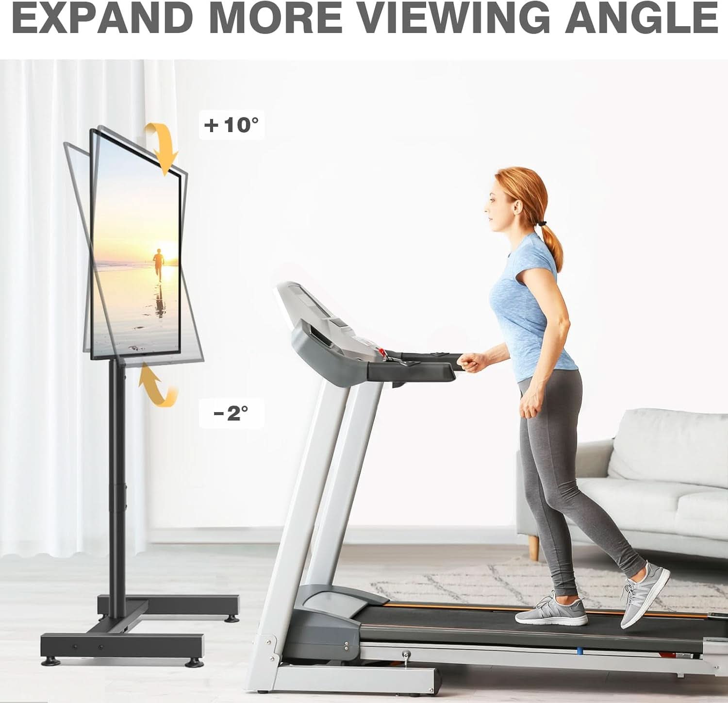 Height Adjustable Television Floor Stand 13-50 Inches