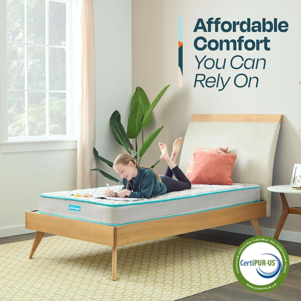 Twin Size Firm Mattress For Bedroom Sleep Comfort Daily