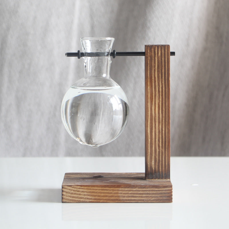 Wooden Frame Holding Glass Vases