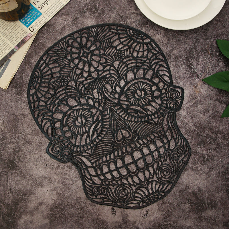 Skull Hollow PVC Placemat - Non-slip & Washable Decor