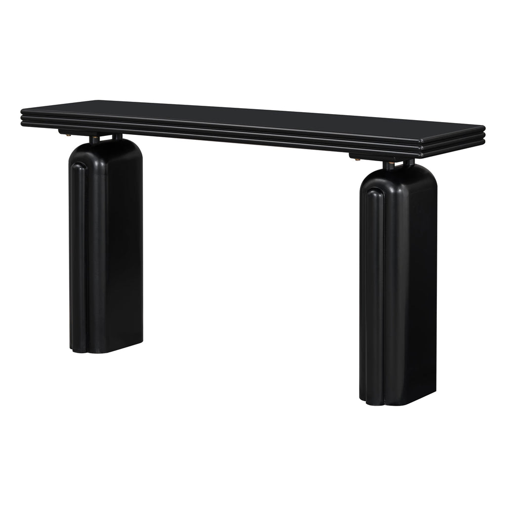 U_STYLE Chic Acacia Veneer Console Table