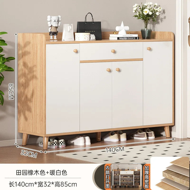 HYS solid wood shoe cabinet, entrance cabinet, new indoor locker at the entrance of the home