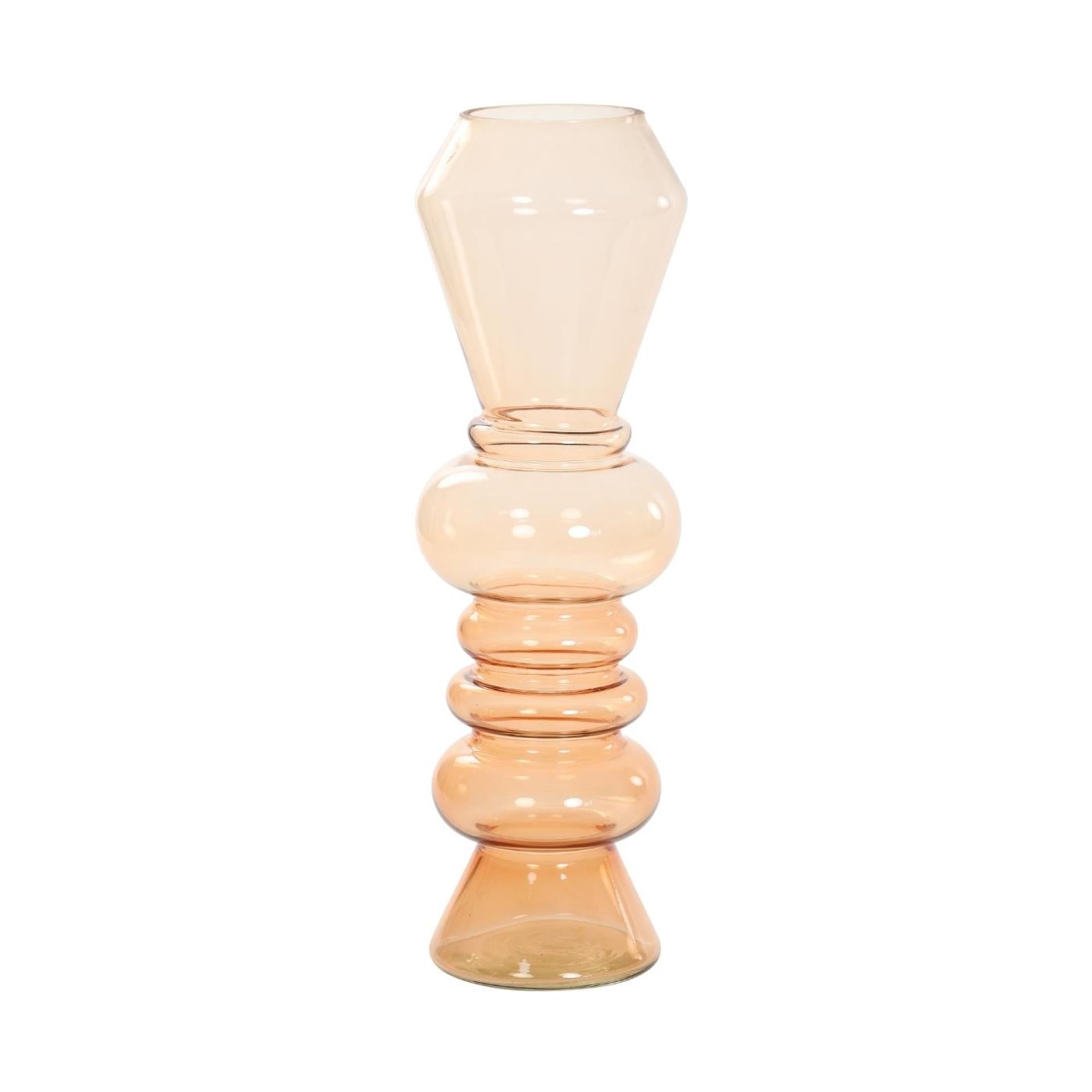 Light and living vase livon glass peach 13.5x13.5x44.5cm