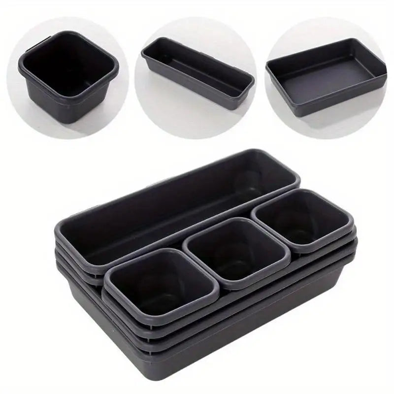8Pcs Set Home Drawer Organizer Box Trays Storage for Office Kitchen Bathroom Closet Jewelry Makeup Desk Organization