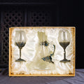 Enamel lead-free red wine cup crystal glass high footed cup decanter set