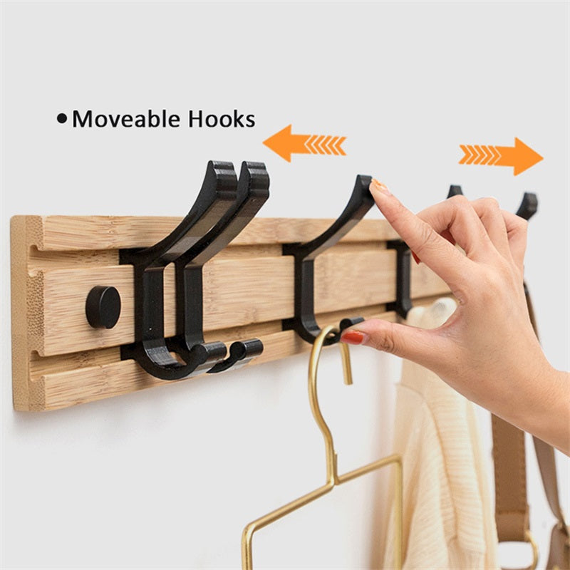 Bamboo Coat Rack and Hanger for Bedroom or Living Room