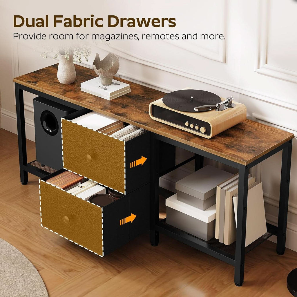 Television Stand For 55-Inch TVs With Hidden Drawers