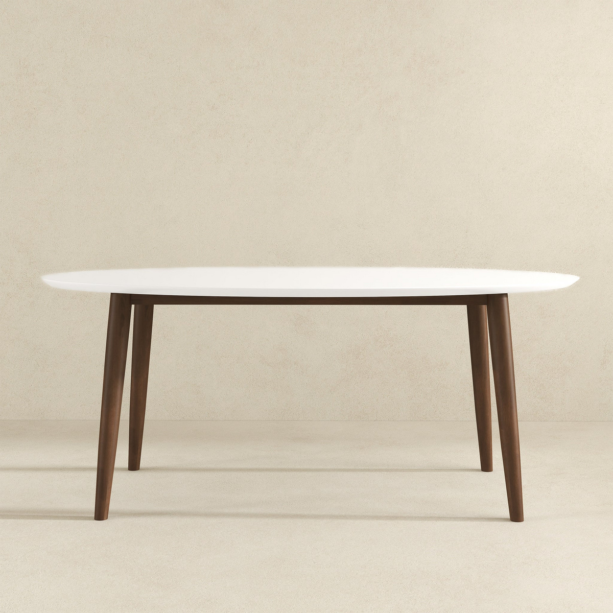 Ada Mid Century Modern Style Solid Wood Dining Table