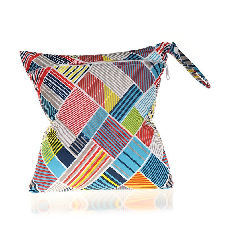Wave Pattern Diaper Bag and Storage Pouch