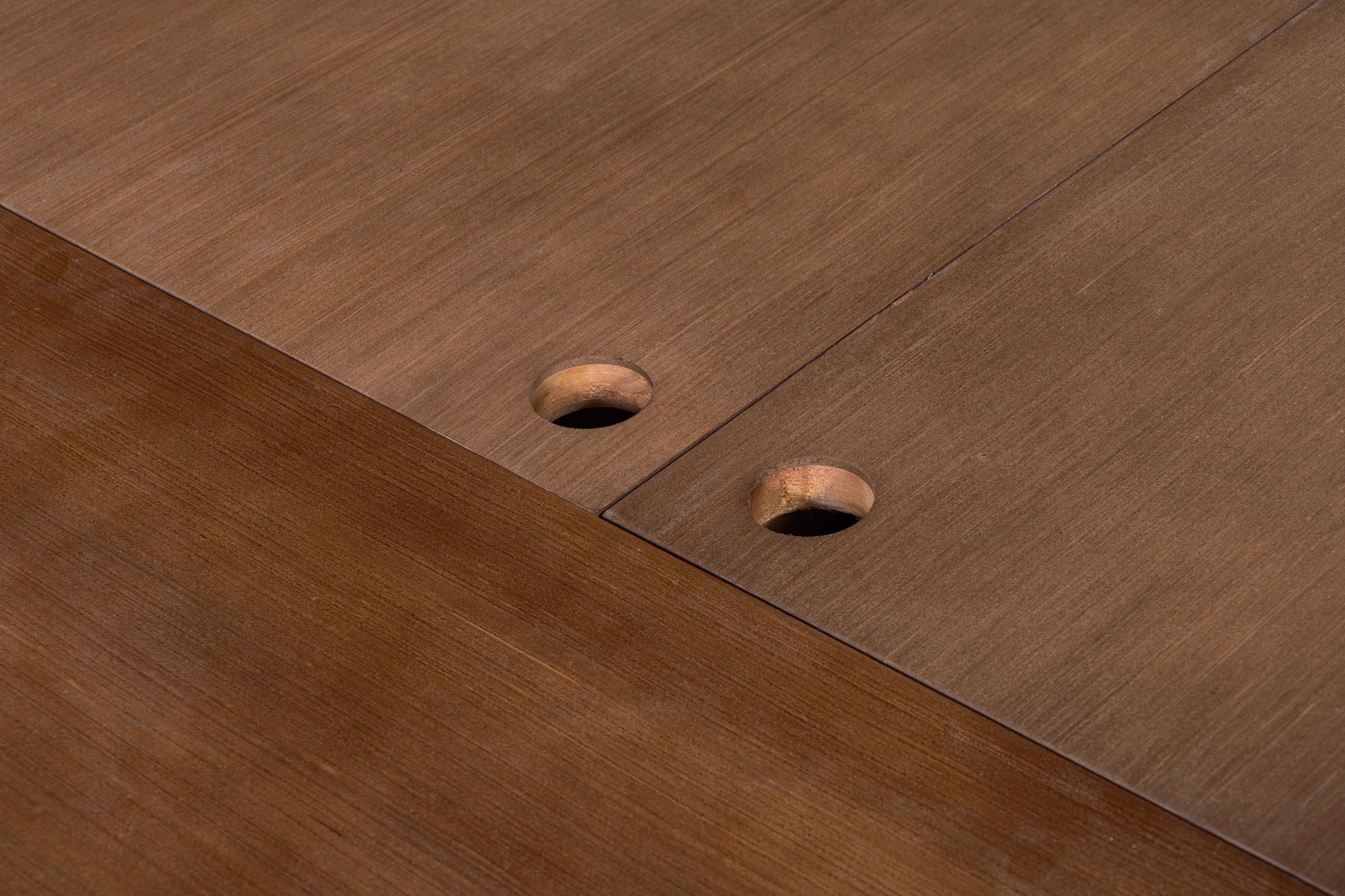 Mission Oak Storage Panel Bed with Three Drawers: MC stain