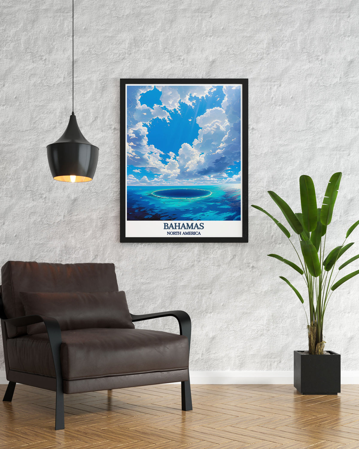 Bahamas Art Collection - Blue Hole Home Decor - North America Canvas Art