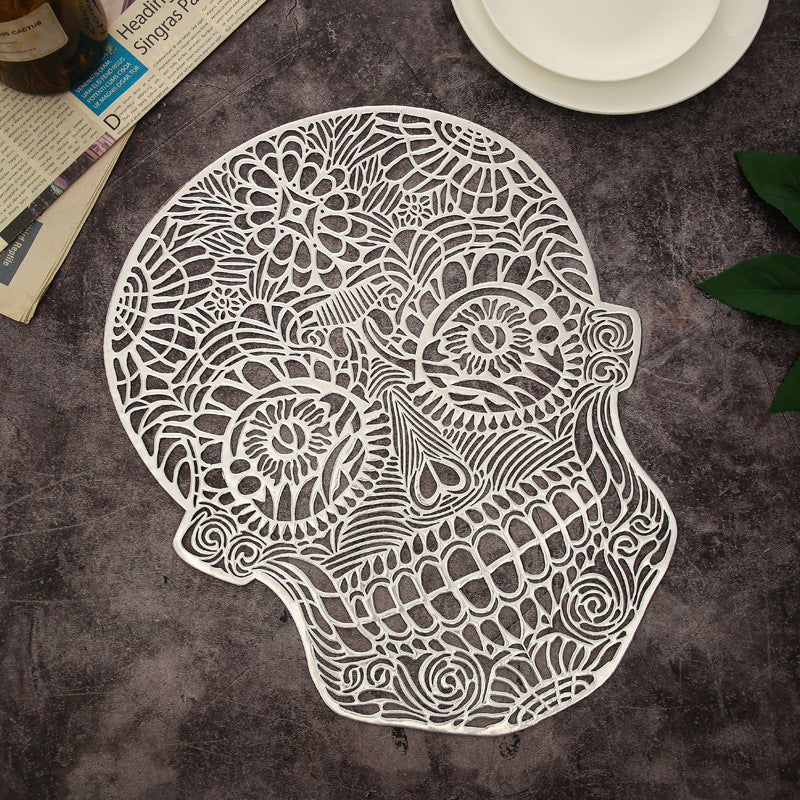 Skull Hollow PVC Placemat - Non-slip & Washable Decor