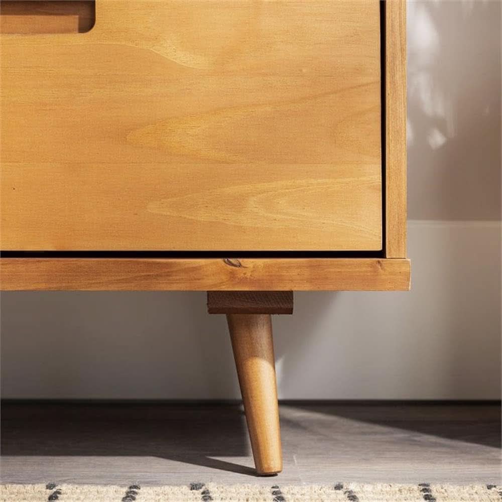 Millie Mid-Century Television Stand 80-Inch Caramel