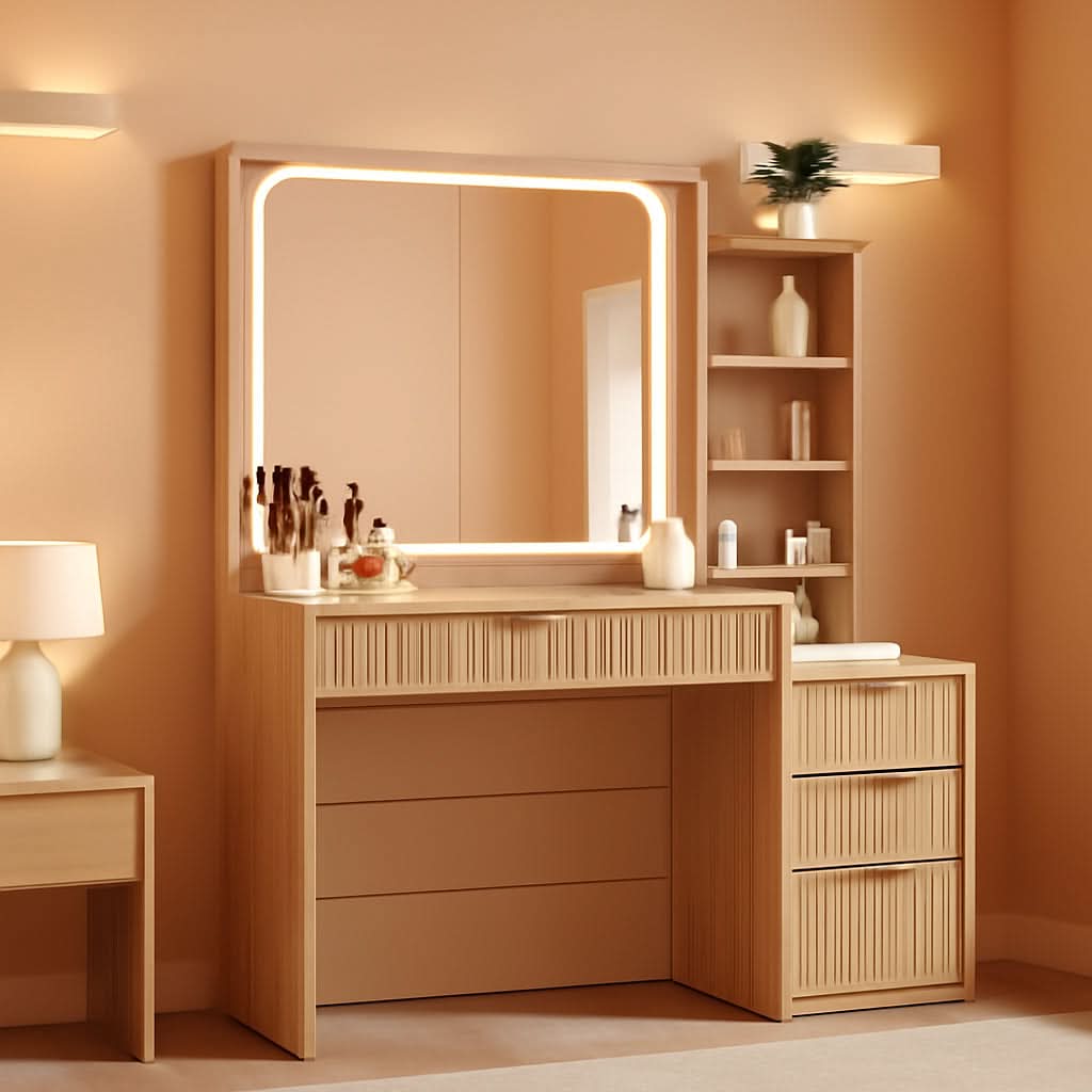 Vanity Desk With Mirror Illumination 43.5 Inch Bedroom