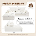 98.4Inch Cloud Modular Sectional Sofa Beige Chaise