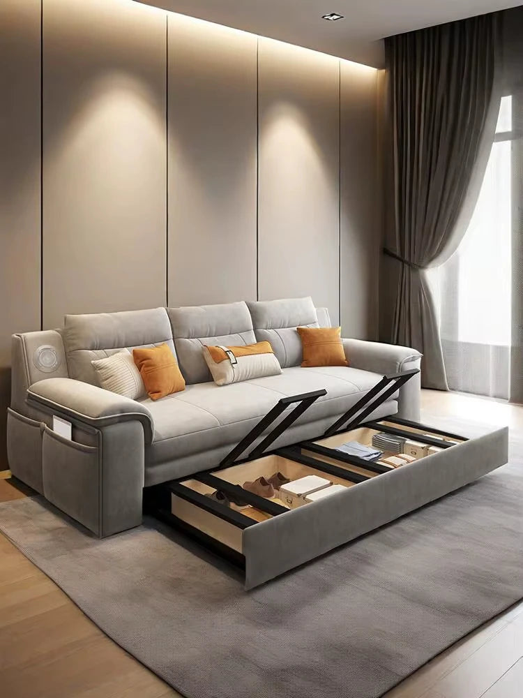 Custom Hidden Day Bed Couch Living Room Extrable Furnisher Sectional Sleeper Pull Out Sofa Cum Bed Cama with Storage Containerpr