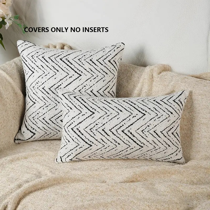 Soft Pillow Cover with Broken Line Pattern for Comfort