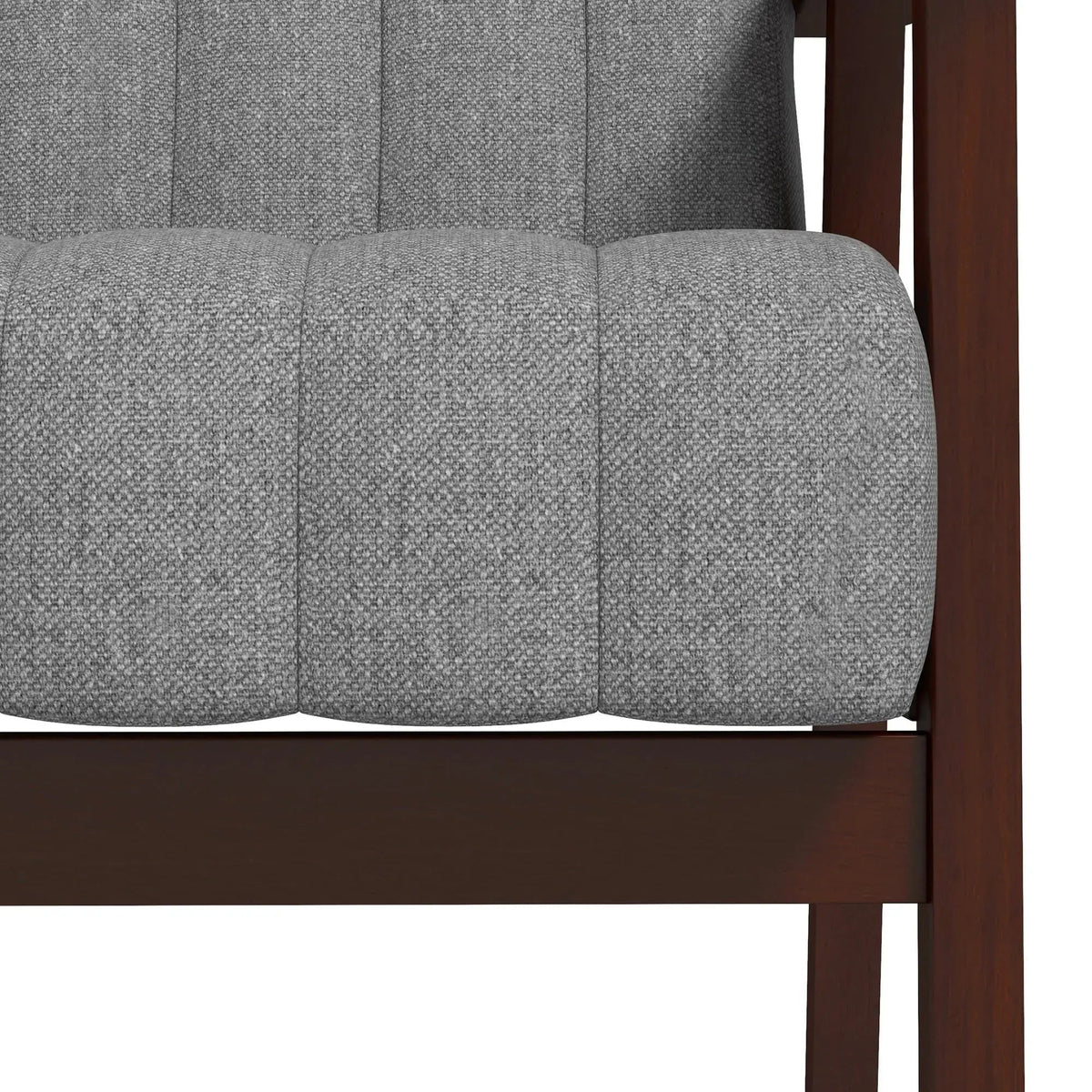 Accent Chair - Tufted Grey Wooden